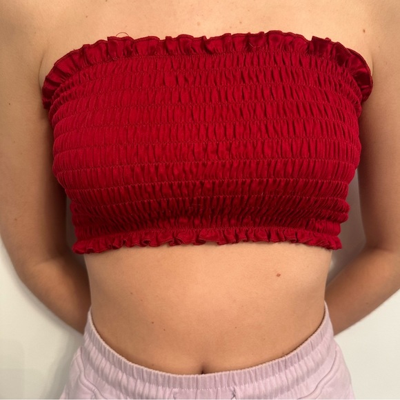 Red tube top - Picture 1 of 3